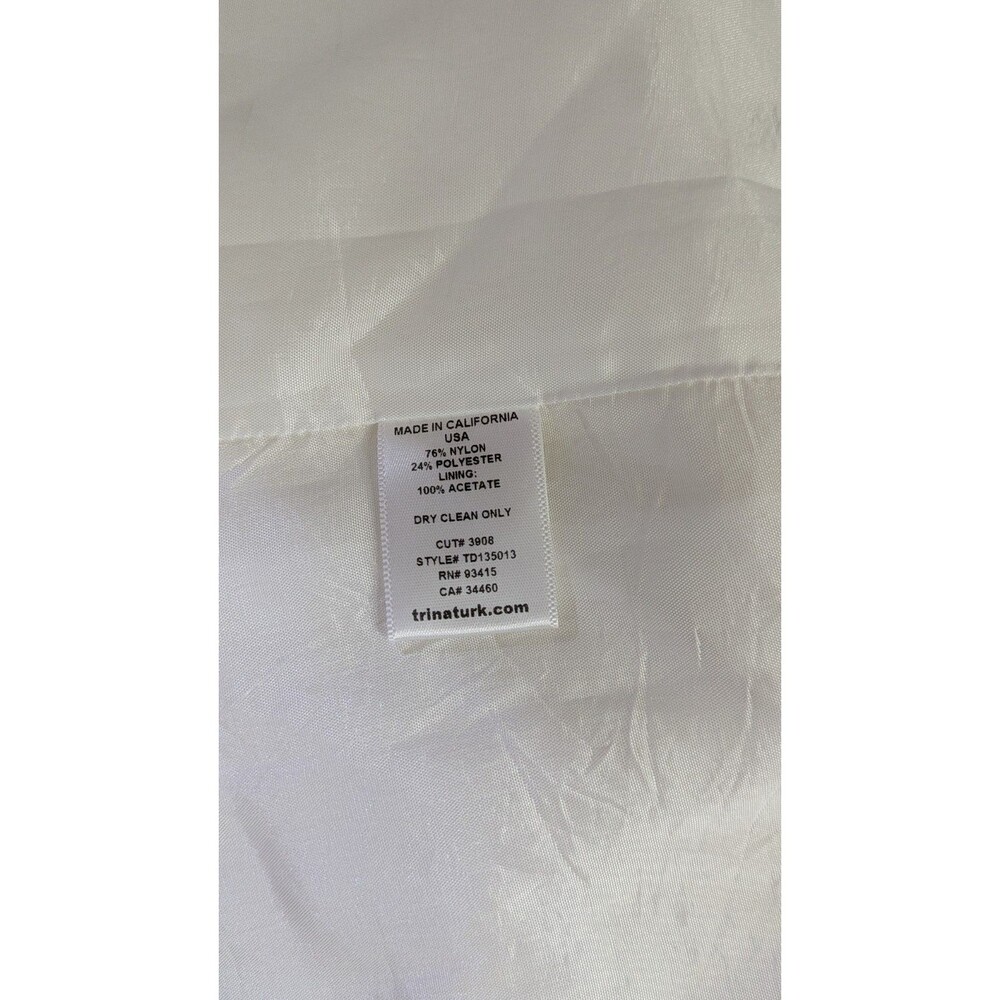 Trina Turk Ambros Embroidered Guipure Lace Fit Flare Dress in White Size 8 - Picture 10 of 11